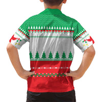 Funny Fitness Cookie Christmas Kid Hawaiian Shirt with Gingerbread Design and Holiday Pattern - Wonder Print Shop