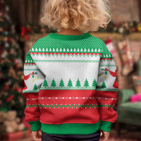 Funny Fitness Cookie Christmas Kid Ugly Christmas Sweater with Gingerbread Design and Holiday Pattern - Wonder Print Shop