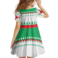 Funny Fitness Cookie Christmas Kid Short Sleeve Dress with Gingerbread Design and Holiday Pattern - Wonder Print Shop
