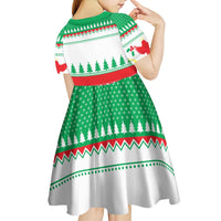 Funny Fitness Cookie Christmas Kid Short Sleeve Dress with Gingerbread Design and Holiday Pattern - Wonder Print Shop