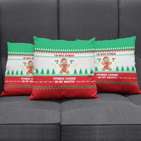 Funny Fitness Cookie Christmas Pillow Cover with Gingerbread Design and Holiday Pattern - Wonder Print Shop