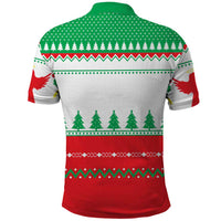 Funny Fitness Cookie Christmas Polo Shirt with Gingerbread Design and Holiday Pattern - Wonder Print Shop