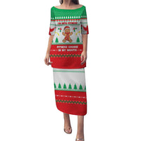 Funny Fitness Cookie Christmas Puletasi with Gingerbread Design and Holiday Pattern - Wonder Print Shop