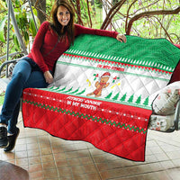 Funny Fitness Cookie Christmas Quilt with Gingerbread Design and Holiday Pattern - Wonder Print Shop
