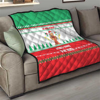 Funny Fitness Cookie Christmas Quilt with Gingerbread Design and Holiday Pattern - Wonder Print Shop