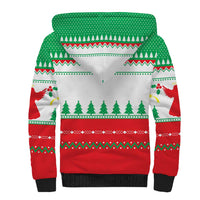 Funny Fitness Cookie Christmas Sherpa Hoodie with Gingerbread Design and Holiday Pattern - Wonder Print Shop