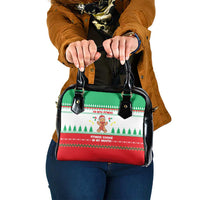 Funny Fitness Cookie Christmas Shoulder Handbag with Gingerbread Design and Holiday Pattern - Wonder Print Shop