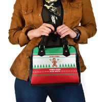 Funny Fitness Cookie Christmas Shoulder Handbag with Gingerbread Design and Holiday Pattern - Wonder Print Shop