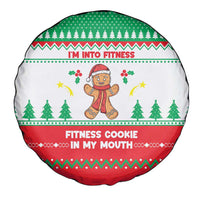 Funny Fitness Cookie Christmas Spare Tire Cover with Gingerbread Design and Holiday Pattern - Wonder Print Shop