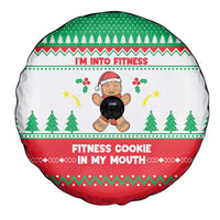Funny Fitness Cookie Christmas Spare Tire Cover with Gingerbread Design and Holiday Pattern - Wonder Print Shop
