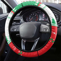 Funny Fitness Cookie Christmas Steering Wheel Cover with Gingerbread Design and Holiday Pattern - Wonder Print Shop