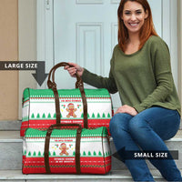 Funny Fitness Cookie Christmas Travel Bag with Gingerbread Design and Holiday Pattern - Wonder Print Shop