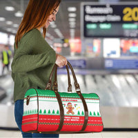 Funny Fitness Cookie Christmas Travel Bag with Gingerbread Design and Holiday Pattern - Wonder Print Shop