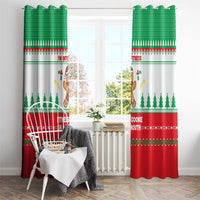 Funny Fitness Cookie Christmas Window Curtain with Gingerbread Design and Holiday Pattern - Wonder Print Shop