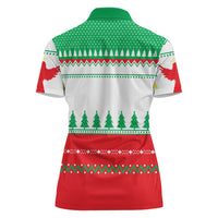 Funny Fitness Cookie Christmas Women Polo Shirt with Gingerbread Design and Holiday Pattern - Wonder Print Shop