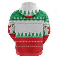 Funny Fitness Cookie Christmas Zip Hoodie with Gingerbread Design and Holiday Pattern - Wonder Print Shop