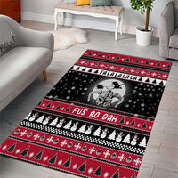 Fa La La La Snowman Tree Xmas Christmas Area Rug Xmas Holiday Patterns - Wonder Print Shop