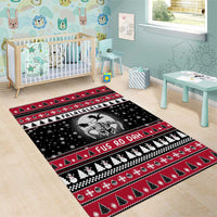 Fa La La La Snowman Tree Xmas Christmas Area Rug Xmas Holiday Patterns - Wonder Print Shop