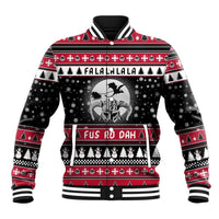 Fa La La La Snowman Tree Xmas Christmas Baseball Jacket Xmas Holiday Patterns - Wonder Print Shop