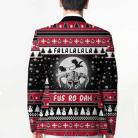 Fa La La La Snowman Tree Xmas Christmas Blazer Xmas Holiday Patterns - Wonder Print Shop