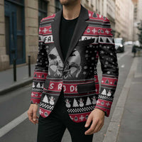 Fa La La La Snowman Tree Xmas Christmas Blazer Xmas Holiday Patterns - Wonder Print Shop