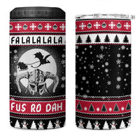 Fa La La La Snowman Tree Xmas Christmas 4 in 1 Can Cooler Tumbler Xmas Holiday Patterns - Wonder Print Shop