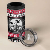 Fa La La La Snowman Tree Xmas Christmas 4 in 1 Can Cooler Tumbler Xmas Holiday Patterns - Wonder Print Shop