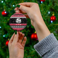 Fa La La La Snowman Tree Xmas Christmas Ceramic Ornament Xmas Holiday Patterns - Wonder Print Shop