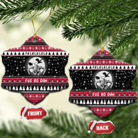 Fa La La La Snowman Tree Xmas Christmas Ceramic Ornament Xmas Holiday Patterns - Wonder Print Shop