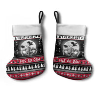 Fa La La La Snowman Tree Xmas Christmas Stocking Xmas Holiday Patterns - Wonder Print Shop