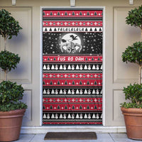 Fa La La La Snowman Tree Xmas Christmas Door Cover Xmas Holiday Patterns - Wonder Print Shop