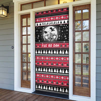 Fa La La La Snowman Tree Xmas Christmas Door Cover Xmas Holiday Patterns - Wonder Print Shop