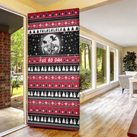 Fa La La La Snowman Tree Xmas Christmas Door Cover Xmas Holiday Patterns - Wonder Print Shop