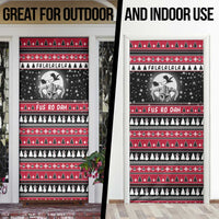 Fa La La La Snowman Tree Xmas Christmas Door Cover Xmas Holiday Patterns - Wonder Print Shop