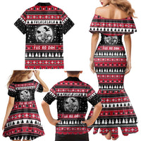 Fa La La La Snowman Tree Xmas Christmas Family Matching Mermaid Dress and Hawaiian Shirt Xmas Holiday Patterns - Wonder Print Shop