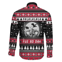 Fa La La La Snowman Tree Xmas Christmas Family Matching Mermaid Dress and Hawaiian Shirt Xmas Holiday Patterns - Wonder Print Shop