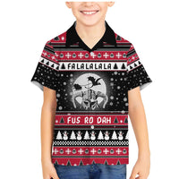 Fa La La La Snowman Tree Xmas Christmas Family Matching Mermaid Dress and Hawaiian Shirt Xmas Holiday Patterns - Wonder Print Shop