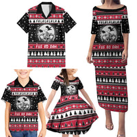 Fa La La La Snowman Tree Xmas Christmas Family Matching Puletasi and Hawaiian Shirt Xmas Holiday Patterns - Wonder Print Shop