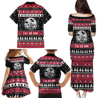 Fa La La La Snowman Tree Xmas Christmas Family Matching Puletasi and Hawaiian Shirt Xmas Holiday Patterns - Wonder Print Shop