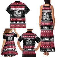 Fa La La La Snowman Tree Xmas Christmas Family Matching Tank Maxi Dress and Hawaiian Shirt Xmas Holiday Patterns - Wonder Print Shop