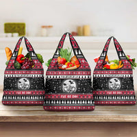 Fa La La La Snowman Tree Xmas Christmas Grocery Bag Xmas Holiday Patterns - Wonder Print Shop