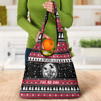 Fa La La La Snowman Tree Xmas Christmas Grocery Bag Xmas Holiday Patterns - Wonder Print Shop