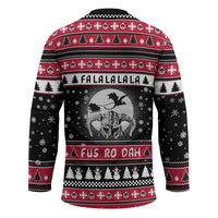 Fa La La La Snowman Tree Xmas Christmas Hockey Jersey Xmas Holiday Patterns - Wonder Print Shop