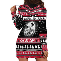 Fa La La La Snowman Tree Xmas Christmas Hoodie Dress Xmas Holiday Patterns - Wonder Print Shop