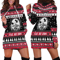 Fa La La La Snowman Tree Xmas Christmas Hoodie Dress Xmas Holiday Patterns - Wonder Print Shop