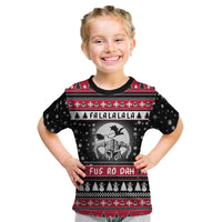 Fa La La La Snowman Tree Xmas Christmas Kid T Shirt Xmas Holiday Patterns - Wonder Print Shop