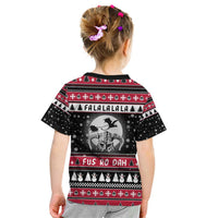 Fa La La La Snowman Tree Xmas Christmas Kid T Shirt Xmas Holiday Patterns - Wonder Print Shop
