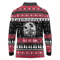 Fa La La La Snowman Tree Xmas Christmas Long Sleeve Polo Shirt Xmas Holiday Patterns - Wonder Print Shop