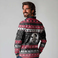 Fa La La La Snowman Tree Xmas Christmas Long Sleeve Polo Shirt Xmas Holiday Patterns - Wonder Print Shop