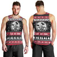 Fa La La La Snowman Tree Xmas Christmas Men Tank Top Xmas Holiday Patterns - Wonder Print Shop